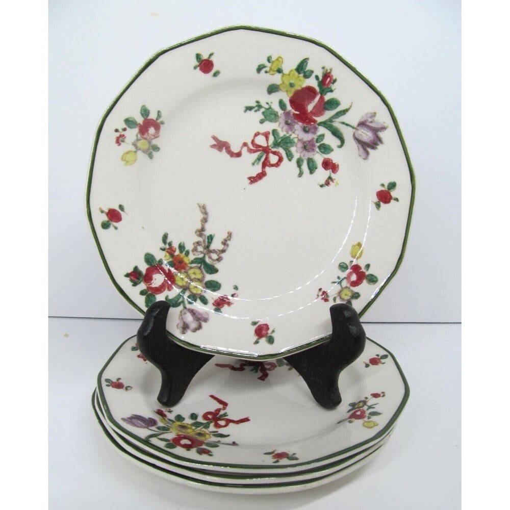 Royal Doulton Old Leeds Spray Salad Plate 3 Luncheon Plates & 4 Bread Plates